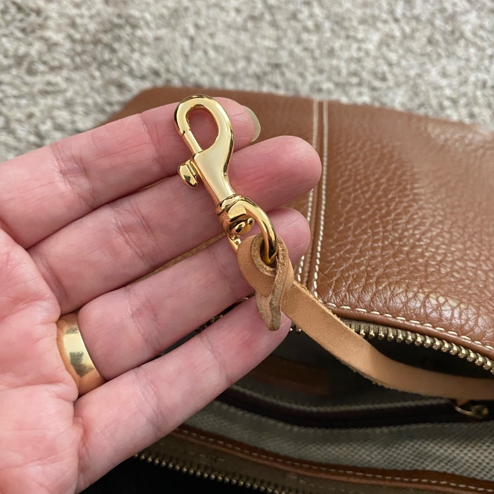 Vintage Dooney and Bourke Saddle Pebble Leather Small Shoulder Bag with Hangtag - Picture 10 of 14